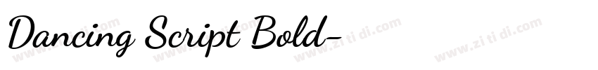 Dancing Script Bold字体转换